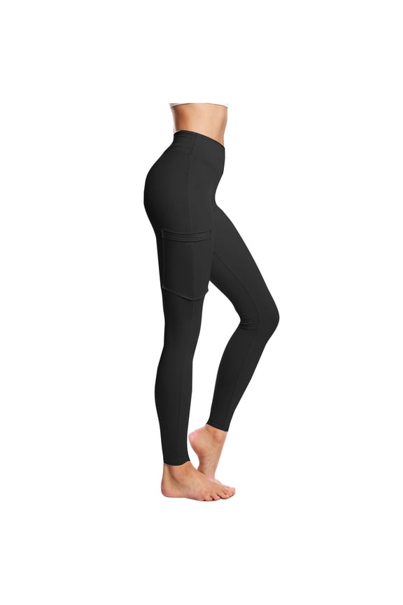 Leggings for Women Clearance!Yanyanz Capri Leggings for Women High Waisted Stretchy Yoga Athletic Leggings Button Knee Length Capris Pants Capris Leggings for Women Casual Leggings for Women