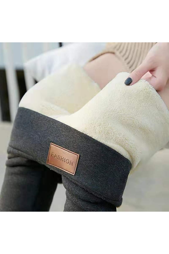 Leggings for Women Clearance!Yanyanz Tight Winter Pants Leggings Warm Solid Trousers Thick Velvet Wool Women Pants Thermal Leggings for Women Stretchy Leggings for Women Grey 5Xl