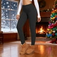 thumbnail image 1 of Leggings Women Elastic Waistband Gym Yoga Pants Thermal Leggings (Black XXL), 1 of 4
