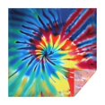 thumbnail image 1 of Colorful Rainbow Tie Dye Spiral Pattern Square Tablecloth,Waterproof Square Table Cover,Wipeable Spillproof Washable Table Cover for Home Kitchen Party Decor 42"X42"(107x107cm), 1 of 6
