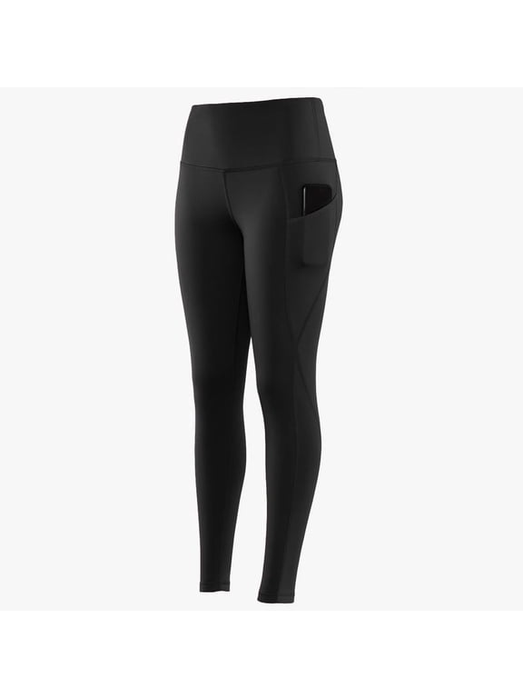 Lux Decor Women's High Waist Leggings with Pockets - Buttery Soft 4-Way Stretch Tummy Control Non-See-Through Squat Proof Yoga Pants for Workout, Gym & Running, Black - Medium (US)