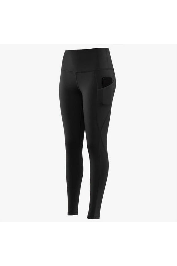 Leggings for Women with Pockets - Buttery Soft, High Waisted Tummy Control Yoga Pants for Workout Gym Running - Size Medium (US) - Black Stretch Leggings