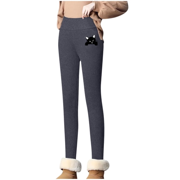 Leggings for Women Thick Fleece Lined Leggings Women Winter Sport High Waist Leg Pants Printing Running Pant Casusl Lamb Velvet Tights Ropa De Invierno Para Mujer