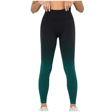 Leggings for Women Tummy Control Workout Running Yoga Pants Clearance Sale Fashion Casual Women Solid Gradient Span Ladies High Waist Wide Leg Trousers Yoga Pants Long Pants