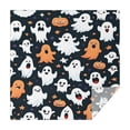 thumbnail image 1 of Dark Halloween Ghosts Pumpkins and Stars Square Tablecloth,Waterproof Square Table Cover,Wipeable Spillproof Washable Table Cover for Home Kitchen Party Decor 60"x60"(152x152cm), 1 of 6