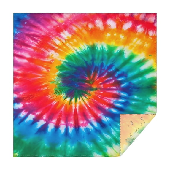 Colorful Tie Dye Pattern Square Tablecloth,Waterproof Square Table Cover,Wipeable Spillproof Washable Table Cover for Home Kitchen Party Decor 60"x60"(152x152cm)