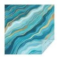 thumbnail image 1 of Blue Marble Gold Line Pattern Square Tablecloth,Waterproof Square Table Cover,Wipeable Spillproof Washable Table Cover for Home Kitchen Party Decor 42"X42"(107x107cm), 1 of 6