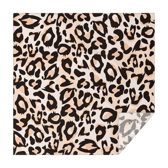 Beige and Black Of Leopard Print Square Tablecloth,Waterproof Square Table Cover,Wipeable Spillproof Washable Table Cover for Home Kitchen Party Decor 52"x52"(132x132cm)