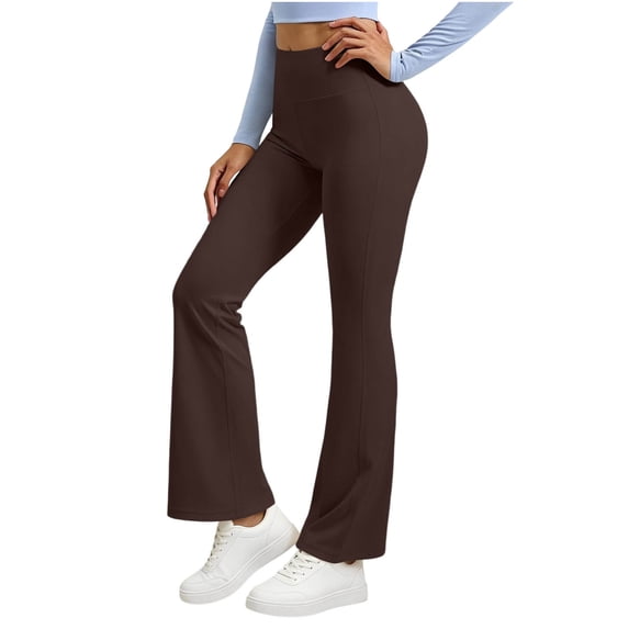 Leggings for Women Workout Yoga Pants Tummy Control, High Waisted, Soft, Stretchy, No See Through, Gym Athletics, Fitness, Pilates, Running, Lounge Coffee-A XL(XL)