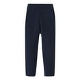 thumbnail image 1 of Leggings for Toddler Girls High Waisted Elasticity Basic Solid Color Fashion Straight Yoga Pants Navy 2 Years, 1 of 4