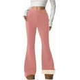 thumbnail image 1 of Leggings for Women 2025 Winter Warm Fleece Lined Bootcut Flare Pants High Waisted Comfort Thermal Thick Clothes Pink XXL, 1 of 6