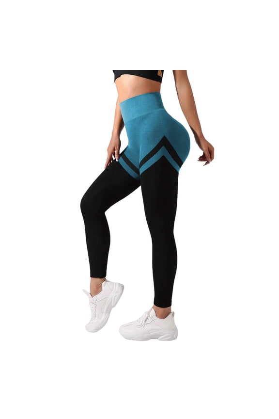 Leggings for Women Color Block High Waist Peach Hip Training Celsior Cellulite Leggings