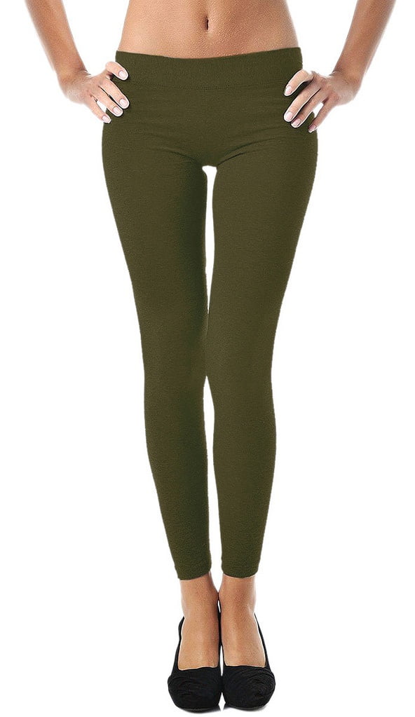 Leggings for Women | Comfy Cotton Leggings w/ Elastic Comfort Waist -Mato & Hash