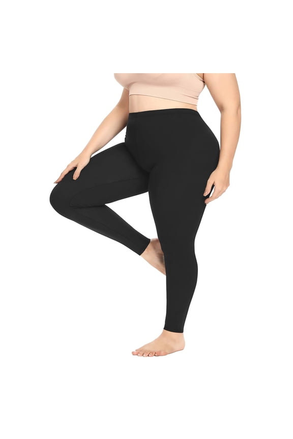 Leggings for Women Cotton Spandex Stretch Comfor t Plus Size Leggings Workout Soft Pants for Running