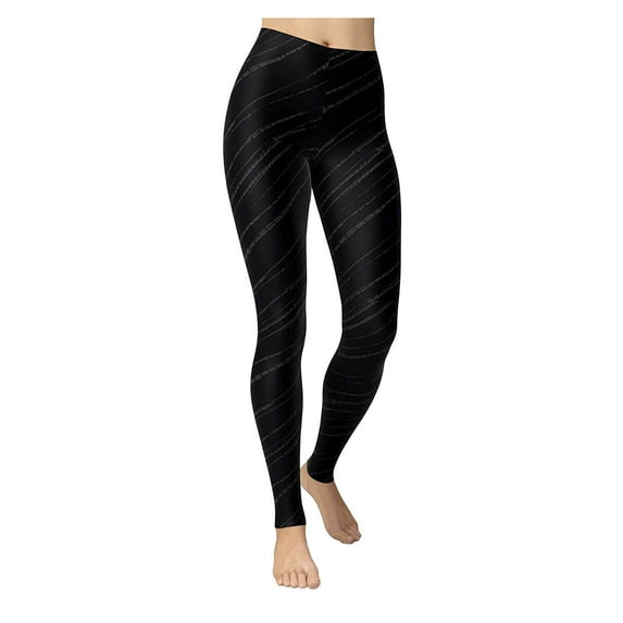 Leggings for Women Fashion Running Leggings Elastic Fitness High Waist Print Black Pants Sizes S