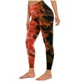 thumbnail image 1 of Leggings for Women Fashion Vintage Flame Printed High Elastic Waist Joggers Spring Casual Plus Size Workout Yoga Pants(Red,XXXL), 1 of 6