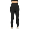 thumbnail image 1 of Leggings for Women High Waist Hip Lifting Buttery Soft Workout Yoga Pants Solid Color Running Fitness Leggings (L, Black), 1 of 7