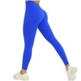 thumbnail image 1 of Leggings for Women High Waist and Butt Lifting Strethcy Yoga Pants Casual Comfortable Solid Color Leggings (L, Blue), 1 of 7
