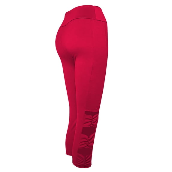 Leggings for Women High Waisted Fashion Flare Leggings Bootcut Yoga Pants Red L