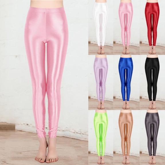 Leggings for Women High Waisted Skinny Leather Activewear Pants Stretchy Sports Tight Yoga Pants