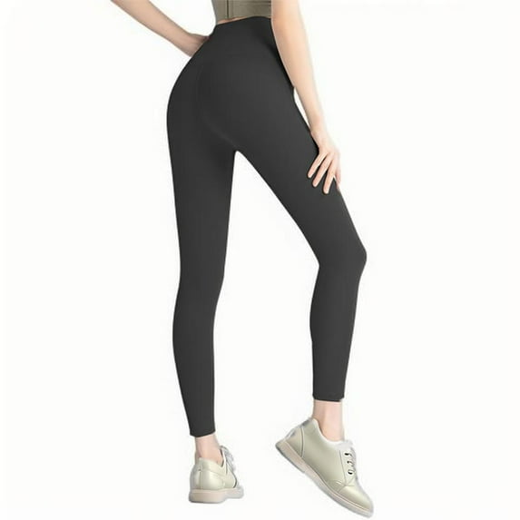 Leggings for Women High Waisted Yoga Pants 7/8 Length Workout Pants Soft Leggings for Women Stretchy Tights Black XL