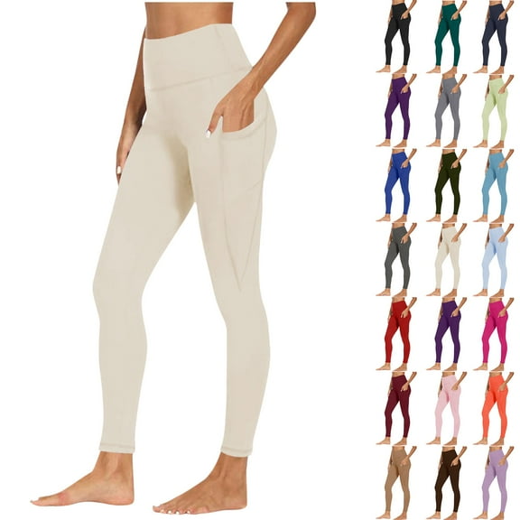 Leggings for Women, Leggings with Pockets for Women Tummy Control Workout Sports Yoga Athletic Leggings