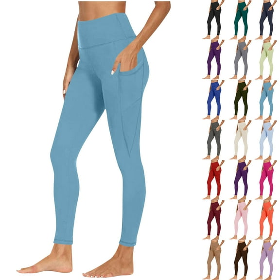 Leggings for Women, Leggings with Pockets for Women Tummy Control Workout Sports Yoga Athletic Leggings