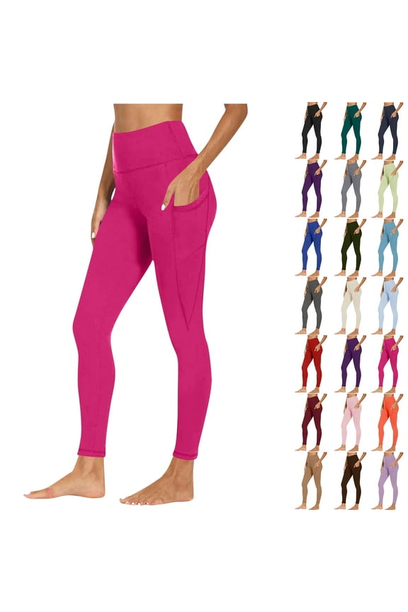 Leggings for Women, Leggings with Pockets for Women Tummy Control Workout Sports Yoga Athletic Leggings