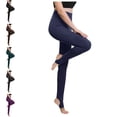 thumbnail image 1 of Leggings for Women Lightweight Soft Stretch High Waisted Yoga Pants Winter Warm Fleece Lined Stirrup Leggings Blue XXXL, 1 of 7