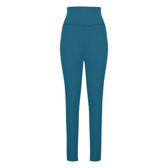 Leggings for Women New Womens High Waist Skinny Pants Pull on Seamless Leggings Stretchy Running Workout Yoga Trousers Blue XXL