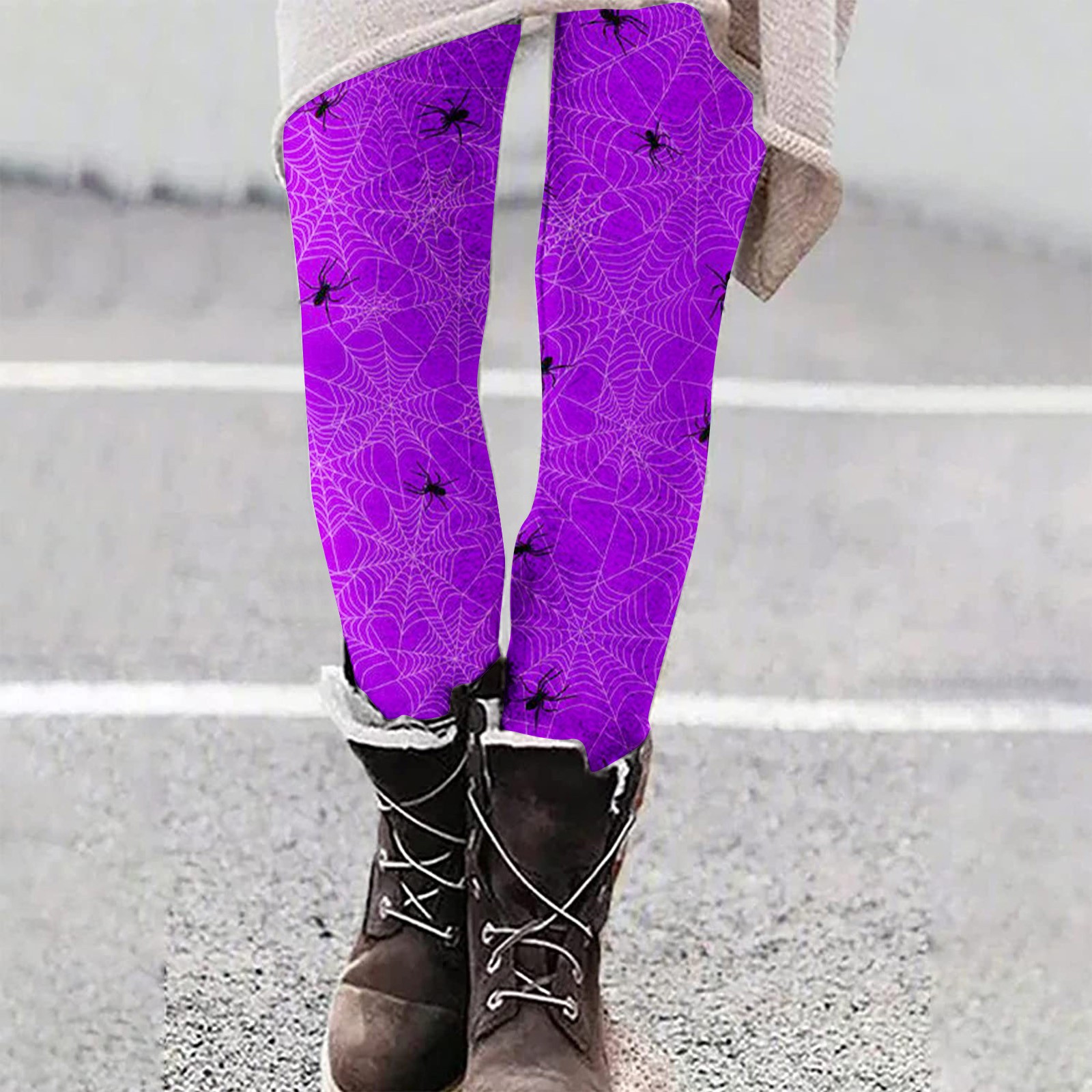 Leggings for Women Pack,Women's Plush Halloween Print Leggings 2023