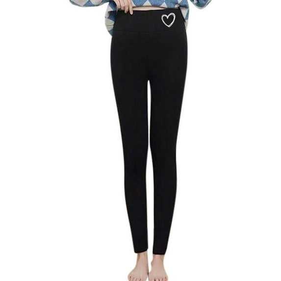 Leggings for Women Plus Size High Elastic Waisted Winter Fleece Lined Thermal Sport Pants Printed Butt Lifting Capris(Black,XXXXXL)