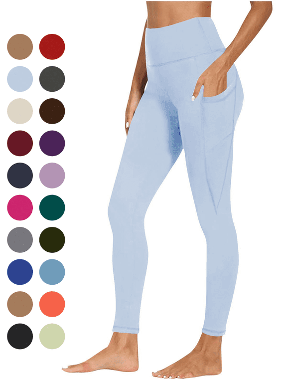Leggings for Women Plus Size Tummy Control High Waisted Yoga Pants with Pockets Stretch Workout Athletic Booty Lifting Leggings