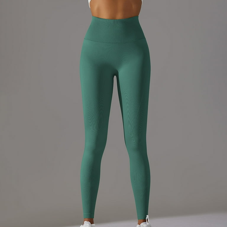 Leggings for Women Seamless Knit Lycra Solid Color High Waisted