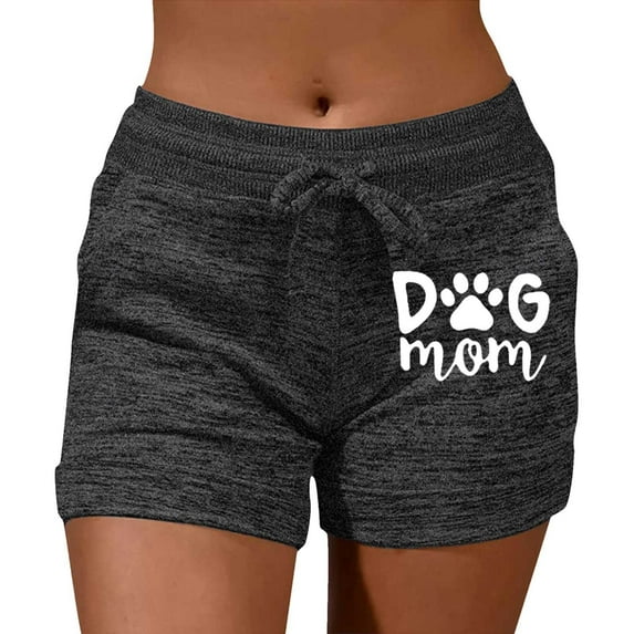 Womens Joggers Pants Pockets Drawstring Running Sweatpants Women Fashion Printed Bottoming Yoga Pants Casual Sports Tie Up Stretch Shorts