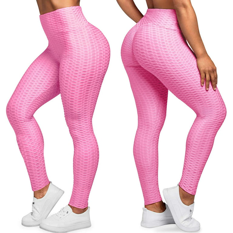 Leggings for Women Textured Scrunch Butt Lift Yoga Pants Slimming