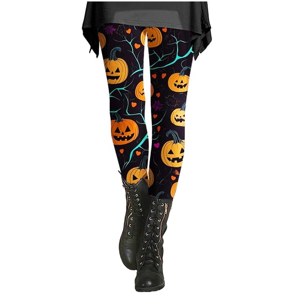 Leggings for Women Tummy Control Autumn And Winter Artistic Printed Soft Stretchy Pants Fitness Clothing XXL