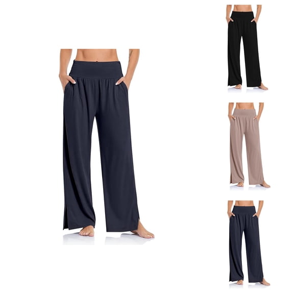 Leggings for Women Women's Sweatpants High Waisted Loose Fit Yoga Pants with Pockets and Tie Knot Detail Casual Joggers