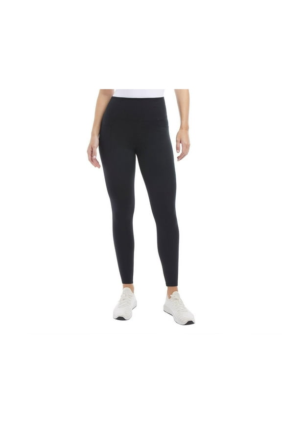 Leggings for Women - Workout Yoga Pants with Side Pockets (Black, XS)