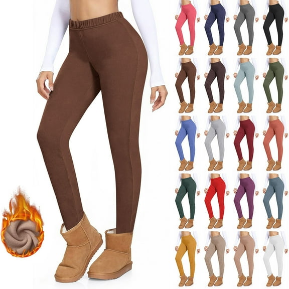 Leggings for Women Yoga Pants no Pockets High Waisted Flare Leggings Bootcut Velvet Warm Home Casual Close Fitting Leggings Long Pants