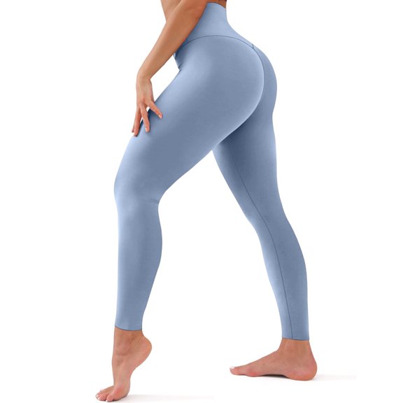 Leggings with Pockets for Women,22"/23" High Waist Tummy Control Workout Gym Yoga Pants Blue M