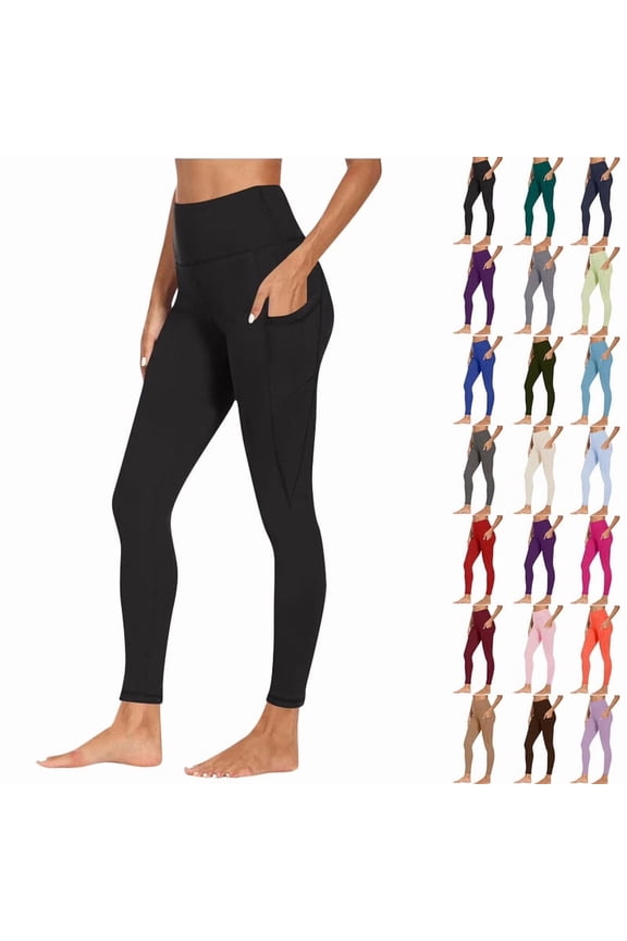 Leggings with Pockets for Women High Waist Yoga Pants Workout Out Pocket Leggings Fitness Sports Running Yoga Athletic Pants