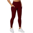thumbnail image 1 of Leggings with Pockets for Women High Waisted Tummy Control Workout Hip Lift Yoga Pants Activewear Soft Stretchy Athletic Casual Yoga Pants, 1 of 5