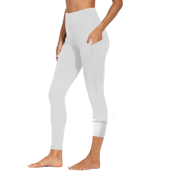 Leggings with Pockets for Women High Waisted Tummy Control Workout Yoga Pants Gym Running
