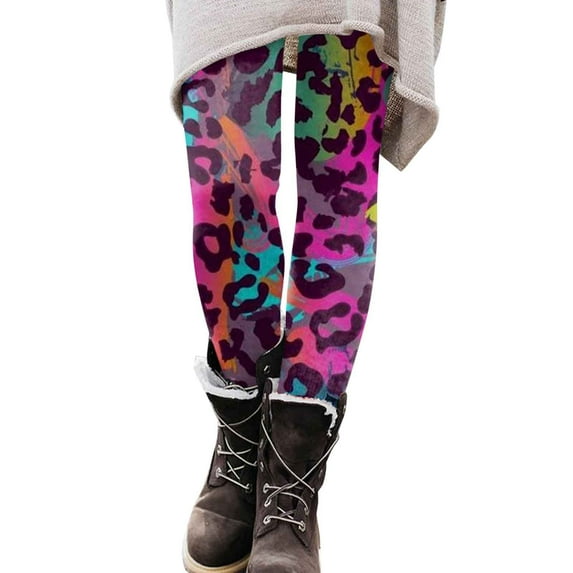 Leggings with Pockets for Women Tummy Control Print High Waist Casual Ankle Slim-Leg Leggings