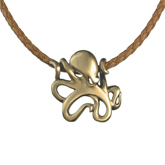Leggs Octopus Sea Life Ocean Theme Solid Bronze Pendant Necklace