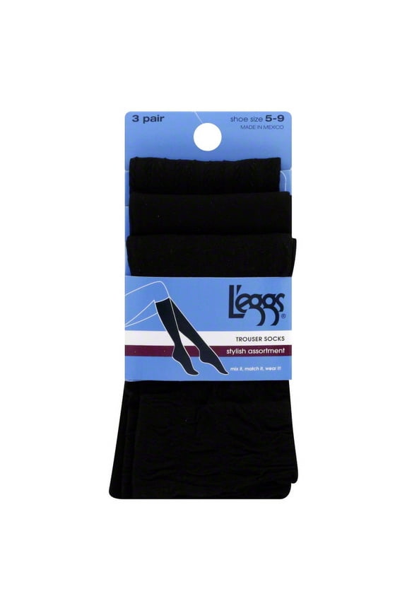 Leggswear Trouser Socks, Black