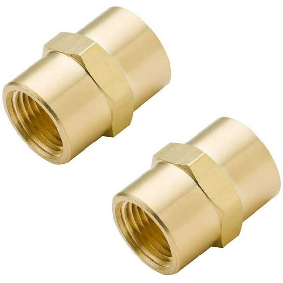 Legines Hex Coupler Pipe Fitting 1200psi Coupling, 1/4" x 1/4" NPT Female (Pack of 5)