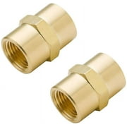 Legines Hex Coupler Pipe Fitting 1200psi Coupling, 3/8" x 3/8" NPT Female (Pack of 2)