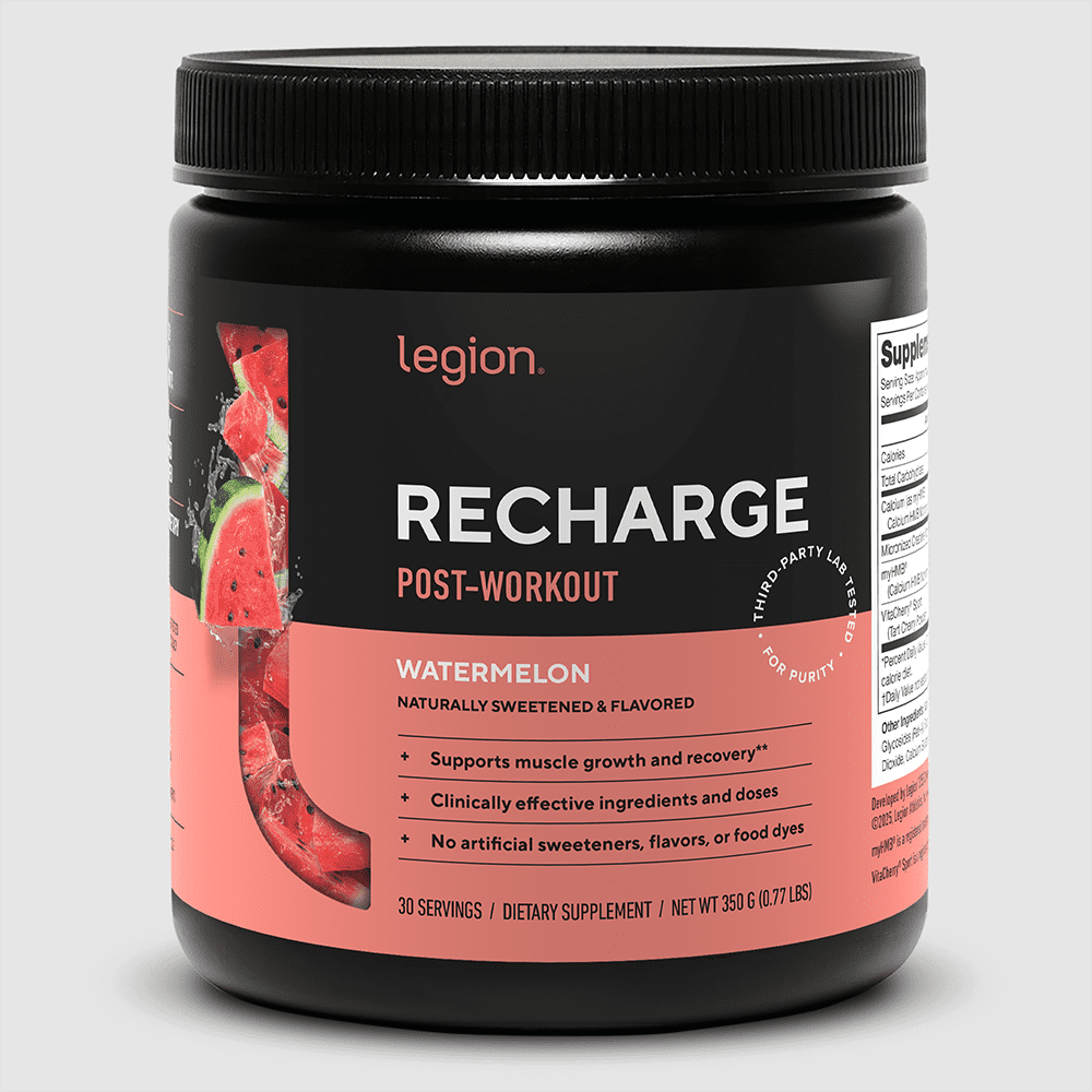 Legion Recharge Post-Workout Creatine, HMB & Tart Cherry Powder, Watermelon, 30 Servings
